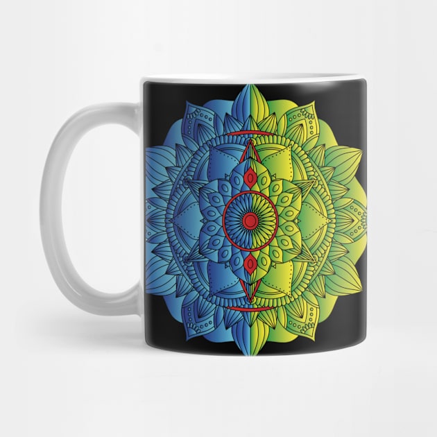 Blue Green Mandala by SVGdreamcollection